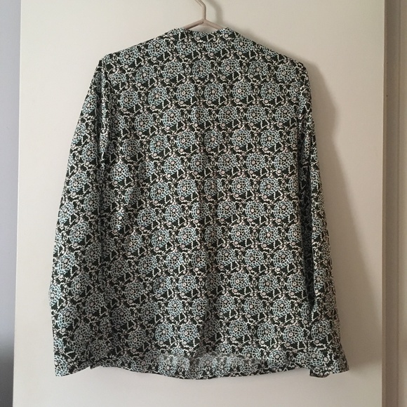 MASSIMO ALBA Multicolor Print Embossed Silk Pullover Blouse M - Picture 3 of 5